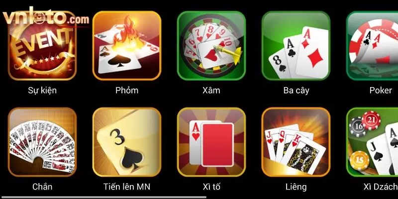 Casino VNloto cung cấp nhiều trò chơi hấp dẫn